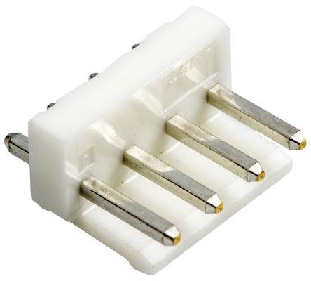 JST VH 系列 3.96mm節(jié)距 4路 (1排) 直向 PCB 針座, 焊接端接, 10A